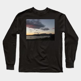 Sunset Over Portree Bay & Old Man Of Storr Long Sleeve T-Shirt